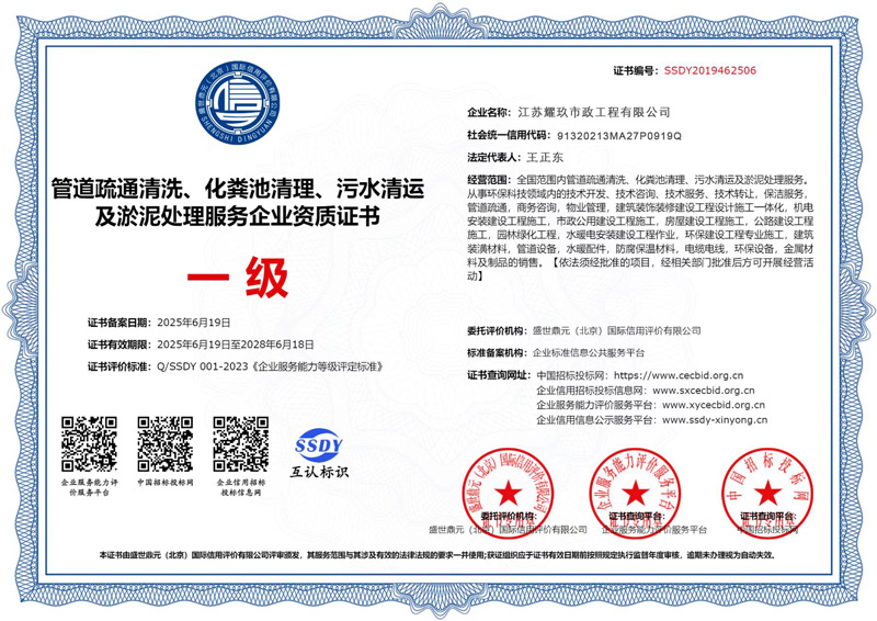 谷里企业资质证书